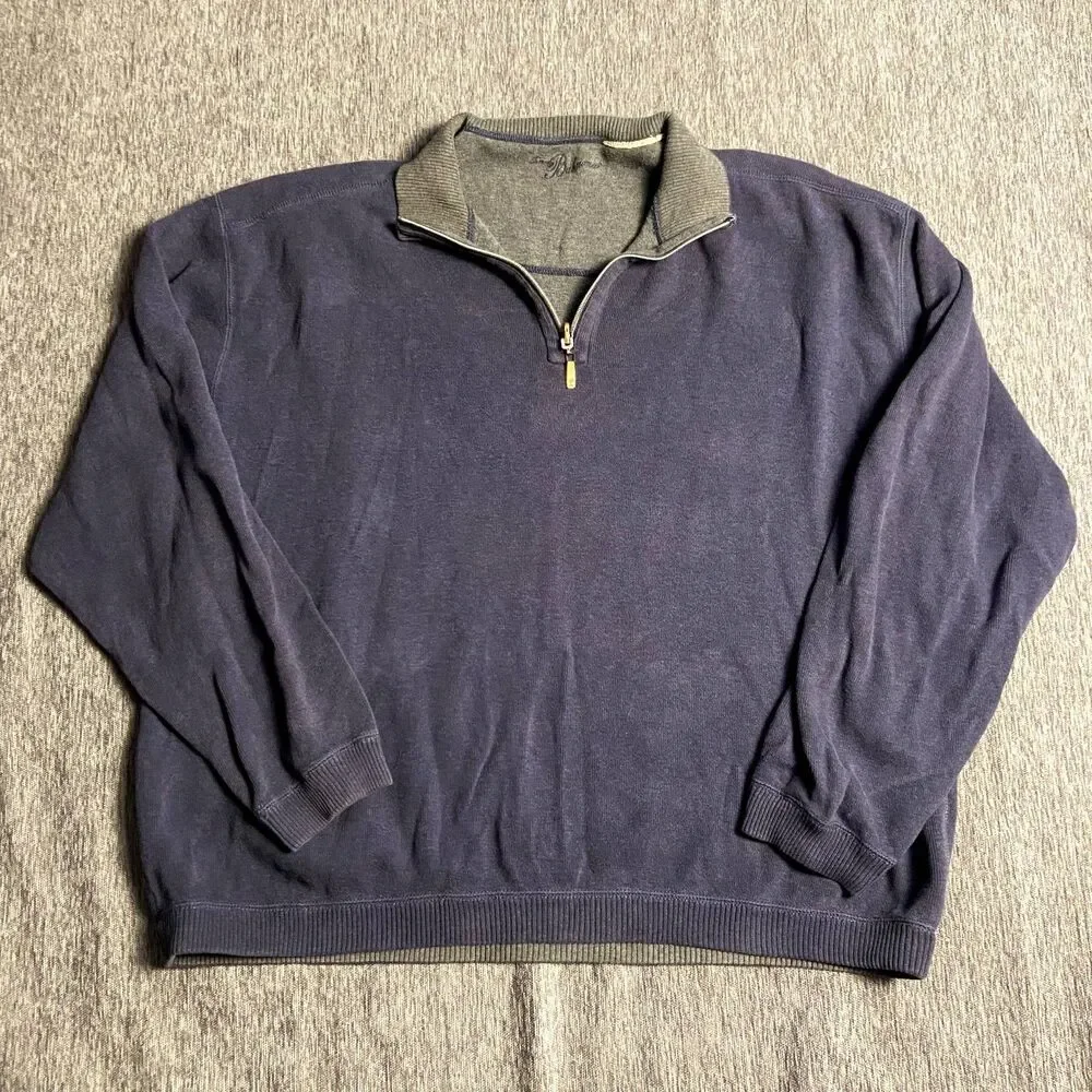 Tommy Bahamas Blue Quarterzip